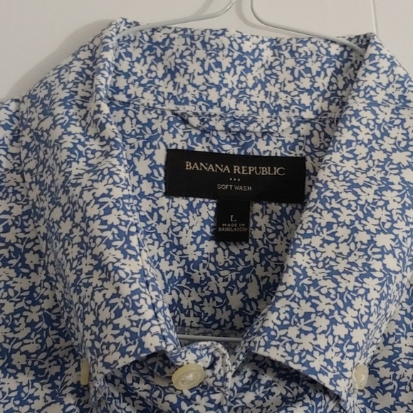 Banana Republic mens floral print shirt size Large - Picture 3 of 4